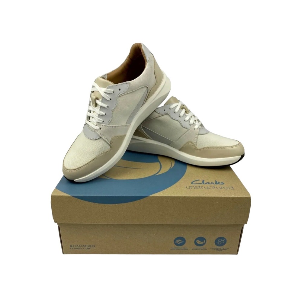 Clarks Un Rio Run‎ White 7.5 Women's Shoes
